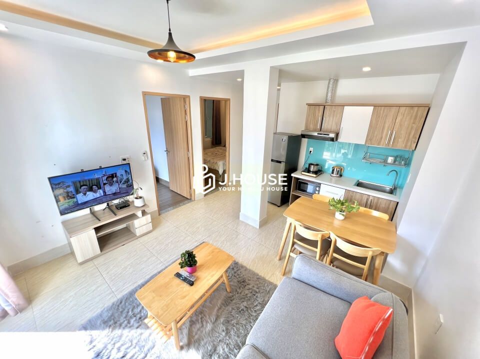 For lease serviced apartment 2 BRs has balcony in Thao Dien
