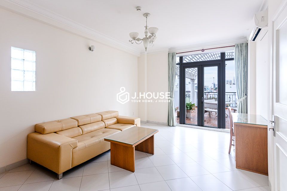 one bedroom apartment with private large terrace in Binh Thanh District 1