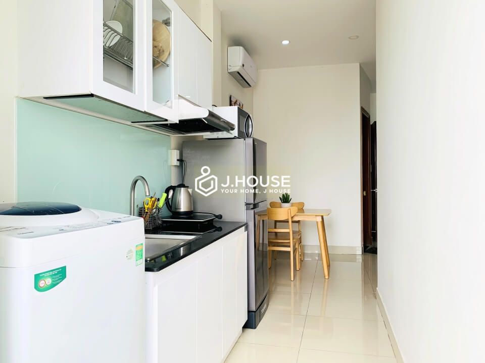 bright one bedroom serviced apartment for rent in tan binh district-7