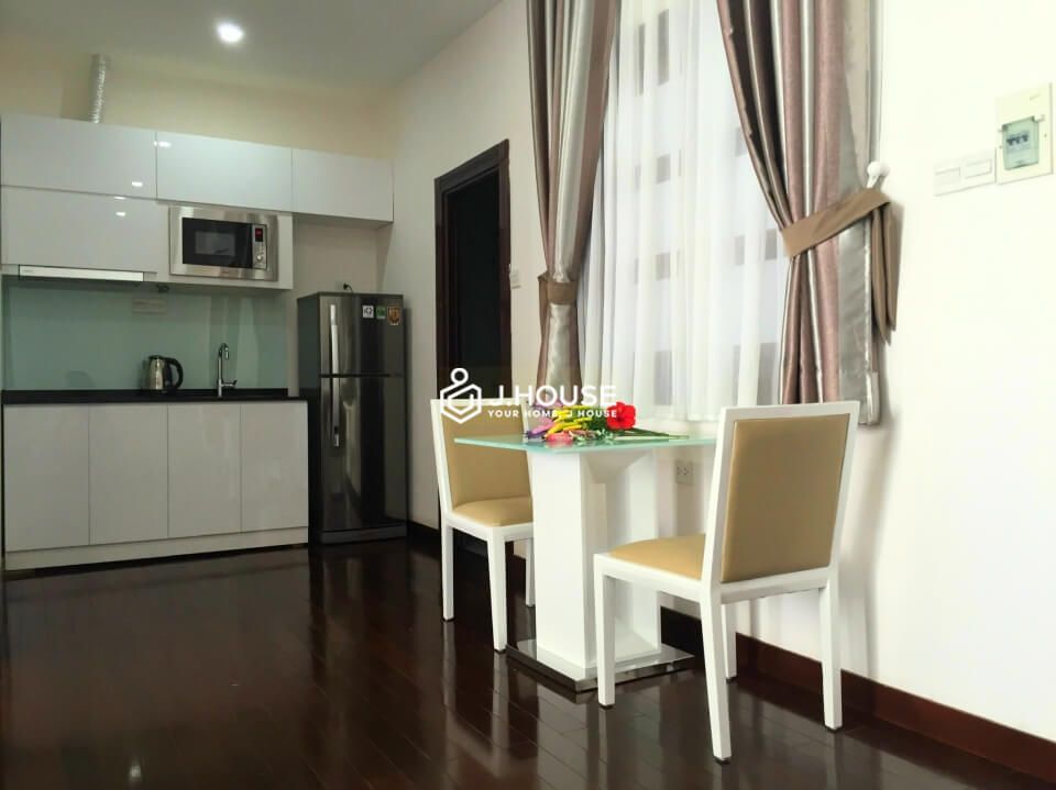 Serviced apartment for rent with balcony in District 1, HCMC-5