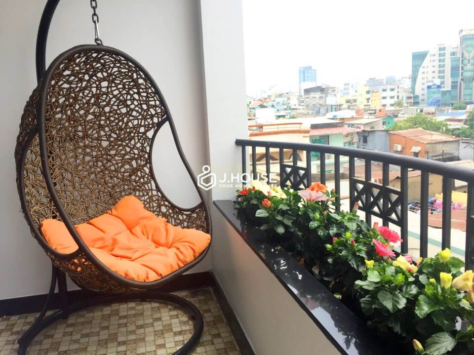 Serviced apartment for rent with balcony in District 1, HCMC-6