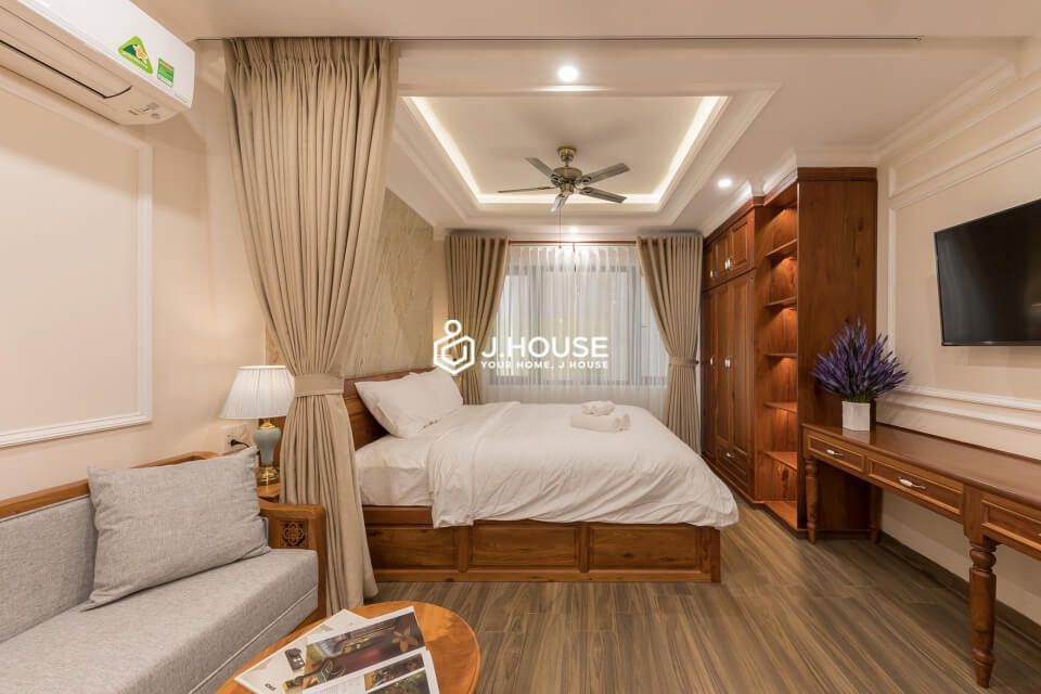Modern wooden style serviced apartment in District 1, HCMC-1