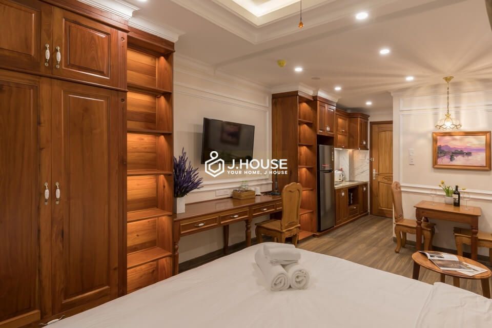 Modern wooden style serviced apartment in District 1, HCMC-5