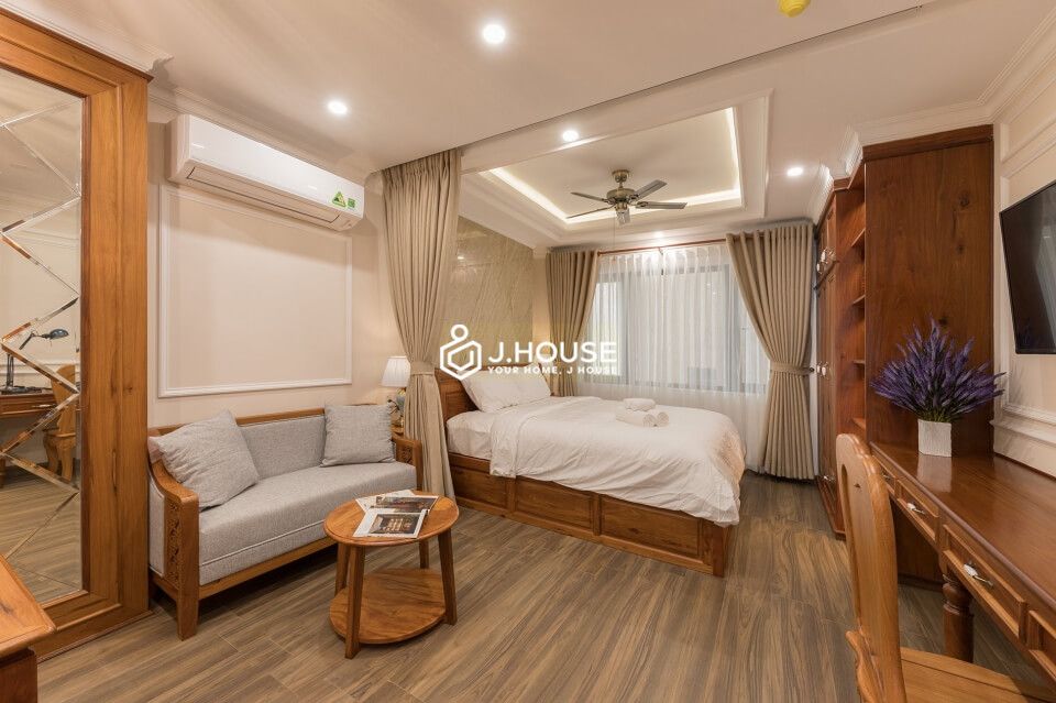 Modern wooden style serviced apartment in District 1, HCMC