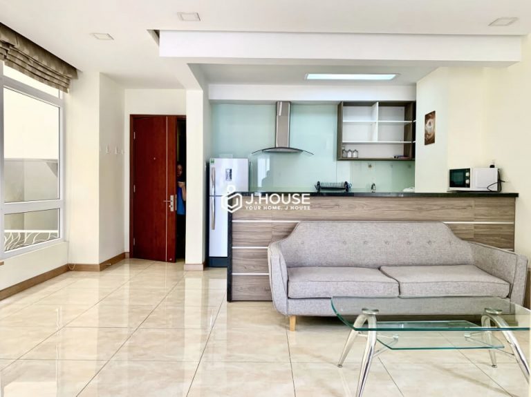 Comfortable serviced apartment with long balcony on Quoc Huong street, Thao Dien ward, District 2