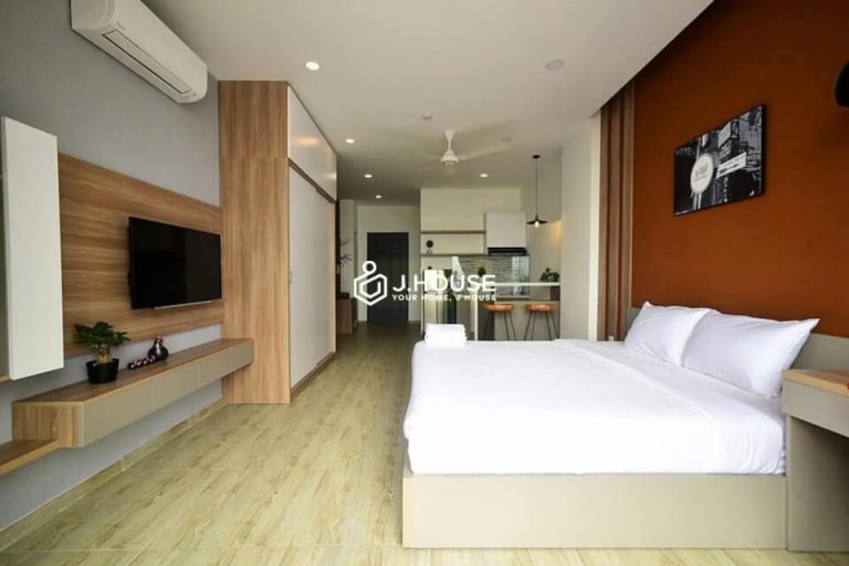 Studio apartment with large balcony at Karta Riverview Apartment, Thao Dien, District 2
