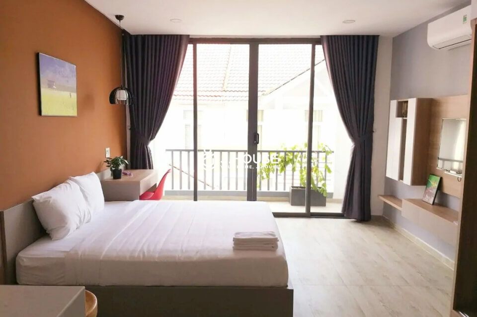 Studio apartment with large balcony at Karta Riverview Apartment, Thao Dien, District 2