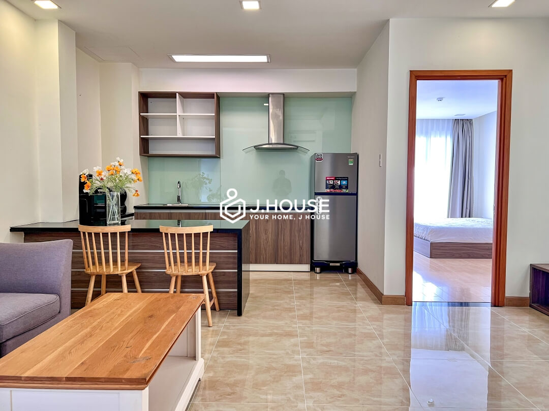 Spacious 1 br apartment with balcony at Solomon Apartment, Thao Dien, HCMC