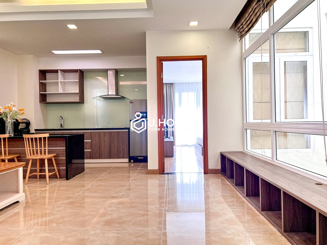 Spacious 1 br apartment with balcony at Solomon Apartment, Thao Dien, HCMC