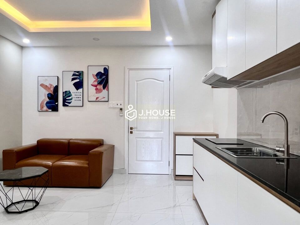 Modern fully furnished apartment has a balcony on Nguyen Van Huong Street, District 2, HCMC-1