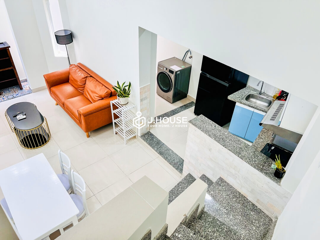 Fully Furnished 2-Bedroom Duplex Apartment for Rent in Binh Thanh District, HCMC