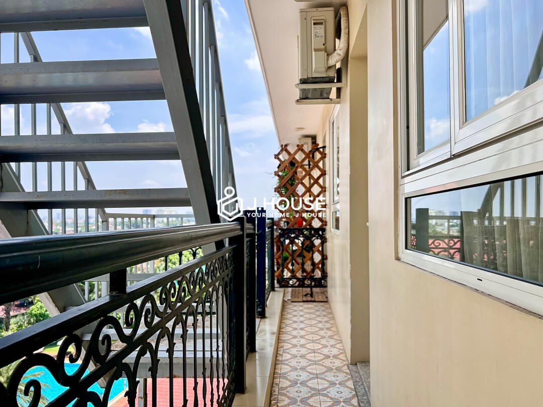 1BR apartment for rent, balcony at Sol Apartment, Thao Dien, District 2