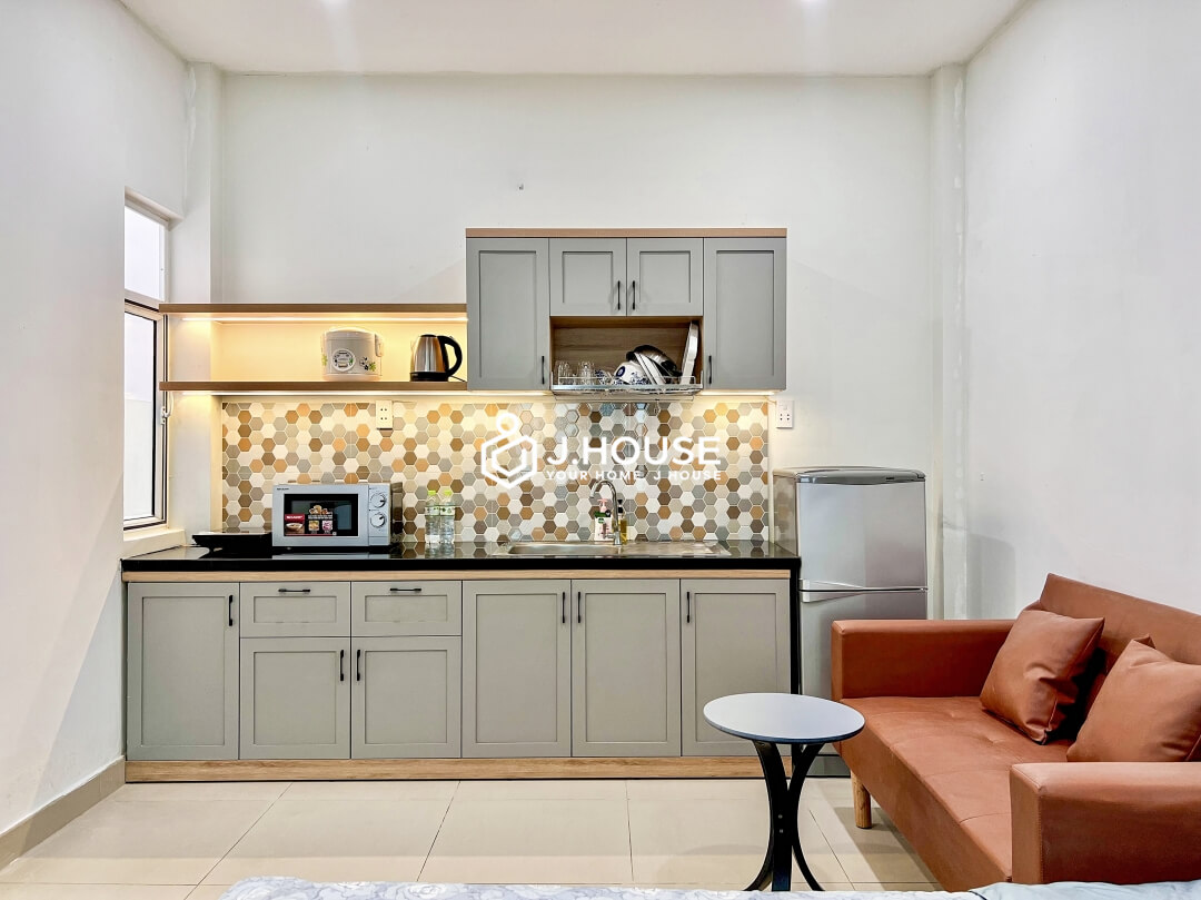 Fully furnished studio apartment for rent near the park in District 1, HCMC