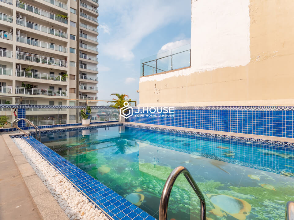 1BR apartment for rent, balcony at Sol Apartment, Thao Dien, District 2