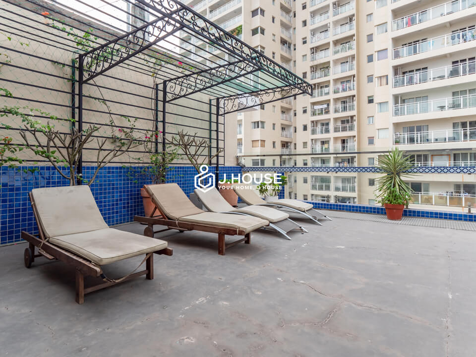 1BR apartment for rent, balcony at Sol Apartment, Thao Dien, District 2