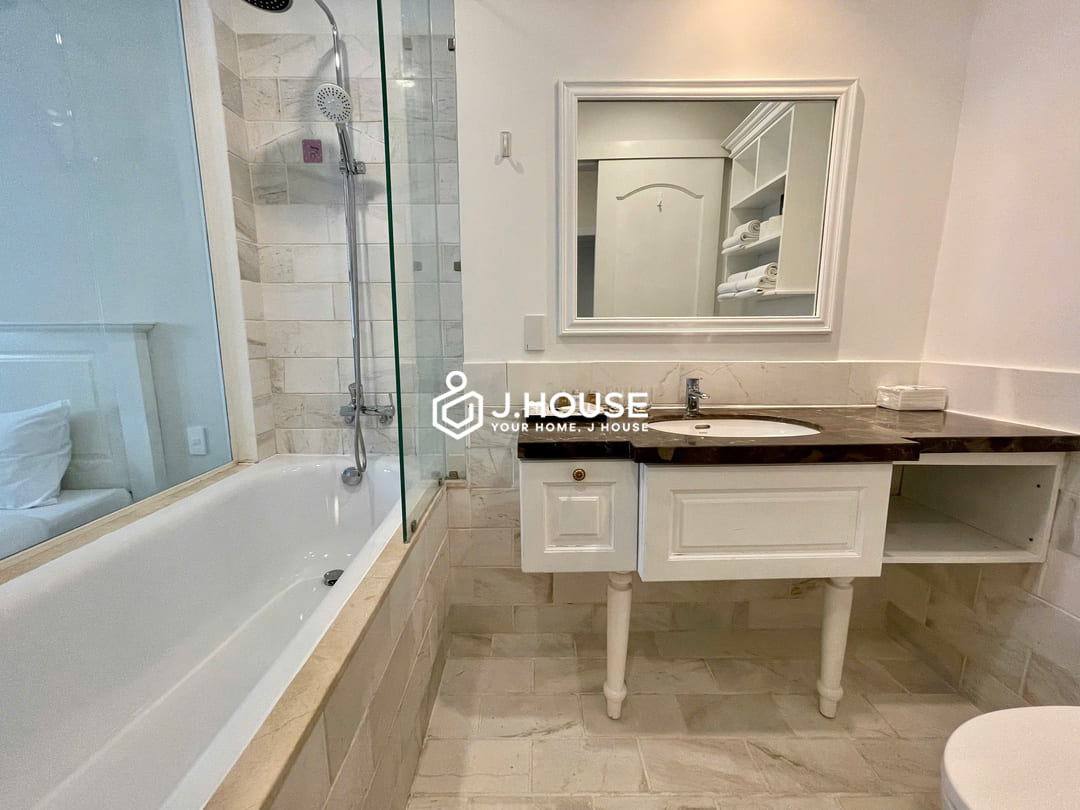 2br apartment with bathtub at Genuss Serviced Apartment, Thao Dien, District 2