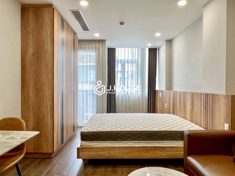 Bright studio apartment for rent at Phu My Apartment, Binh Thanh District