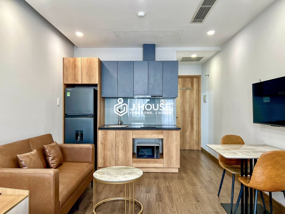 Bright studio apartment for rent at Phu My Apartment, Binh Thanh District