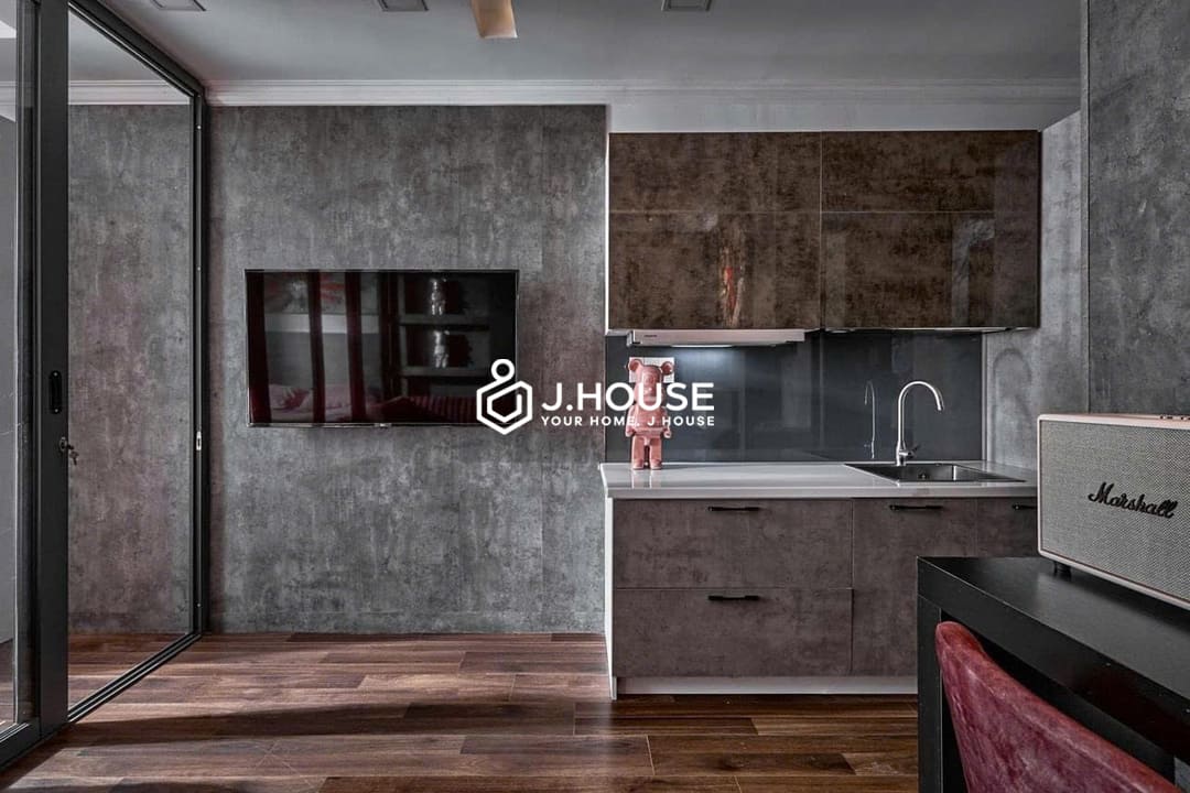 Modern 1br apartment with balcony at Lux Serviced Apartment, Tan Binh District