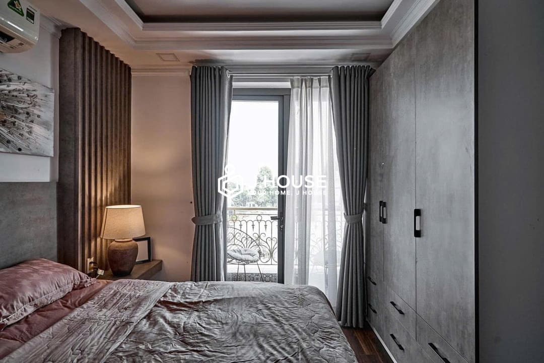 Modern 1br apartment with balcony at Lux Serviced Apartment, Tan Binh District