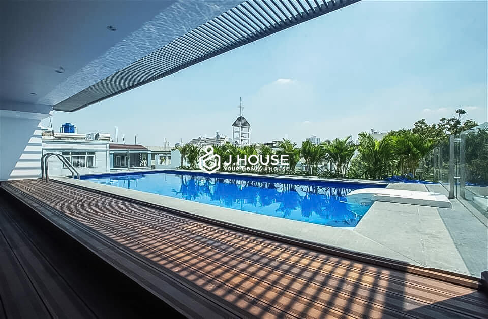 Serviced apartment next to the canal with pool in District 3, HCMC