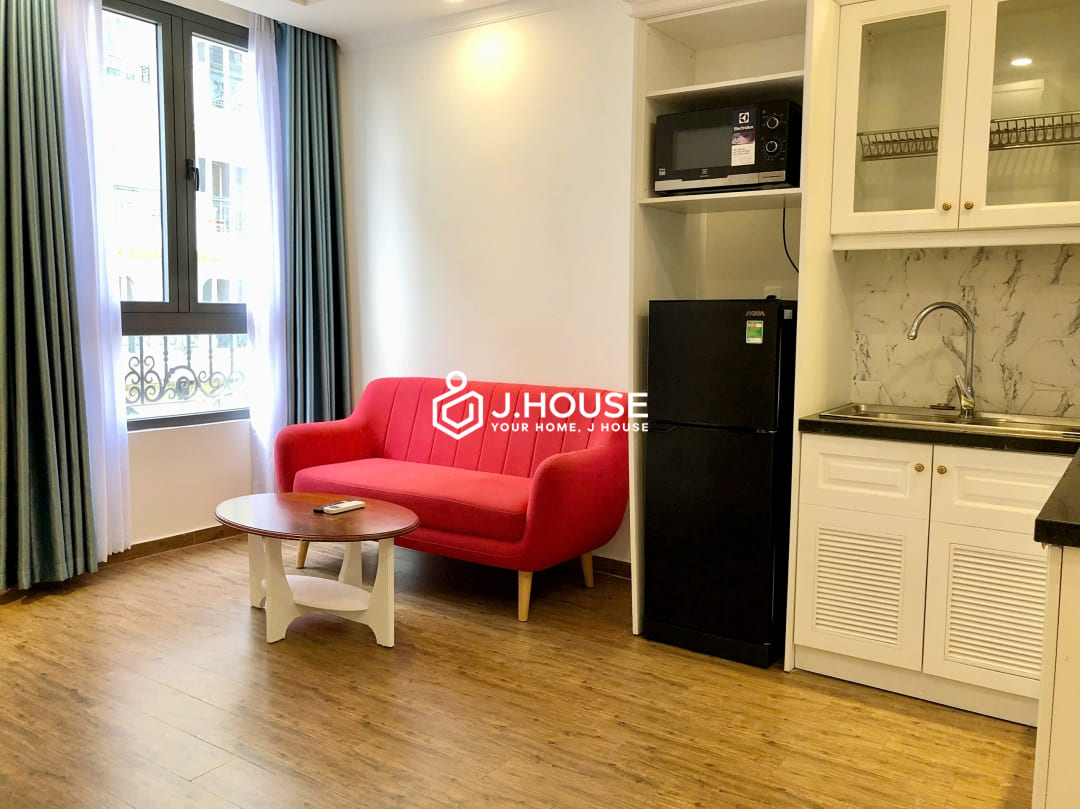1br apartment with bathtub at Genuss Serviced Apartment, Thao Dien, District 2