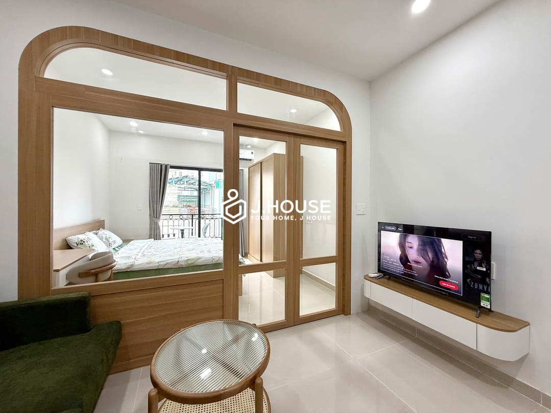 1br apartment for rent with a balcony and a washer at Joo House Thao Dien, HCMC