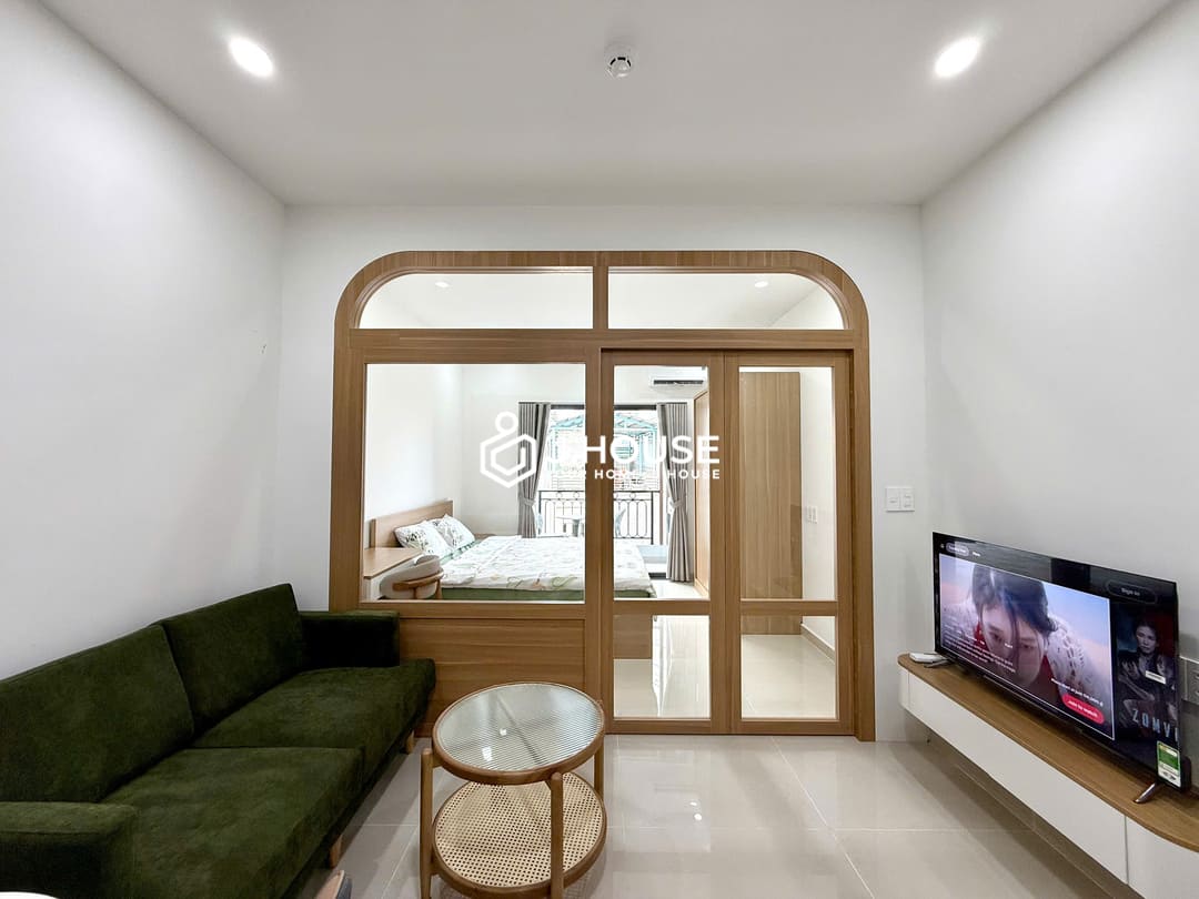 1br apartment for rent with a balcony and a washer at Joo House Thao Dien, HCMC