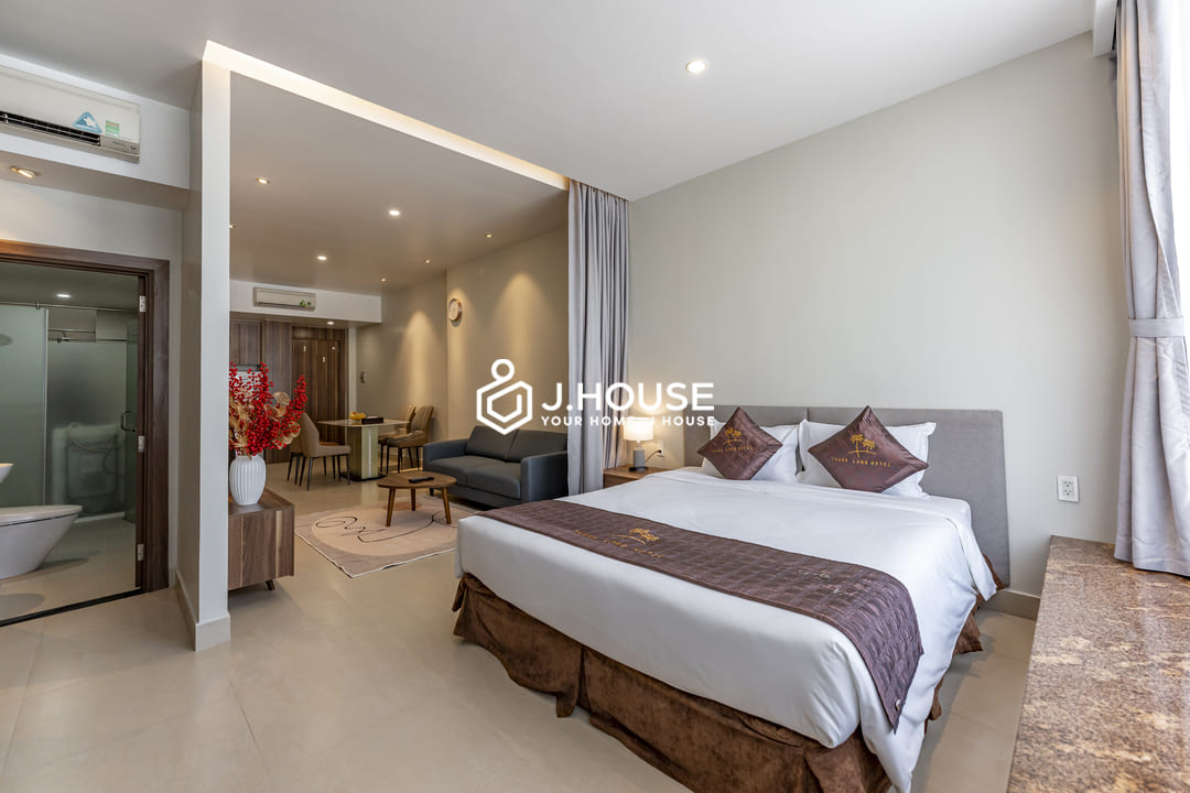 Modern & Spacious studio apartment for rent near the airport, Tan Binh District-6