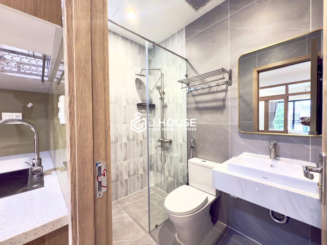 New 1br apartment for rent with a balcony and a washer at Joo House Thao Dien, HCMC-6