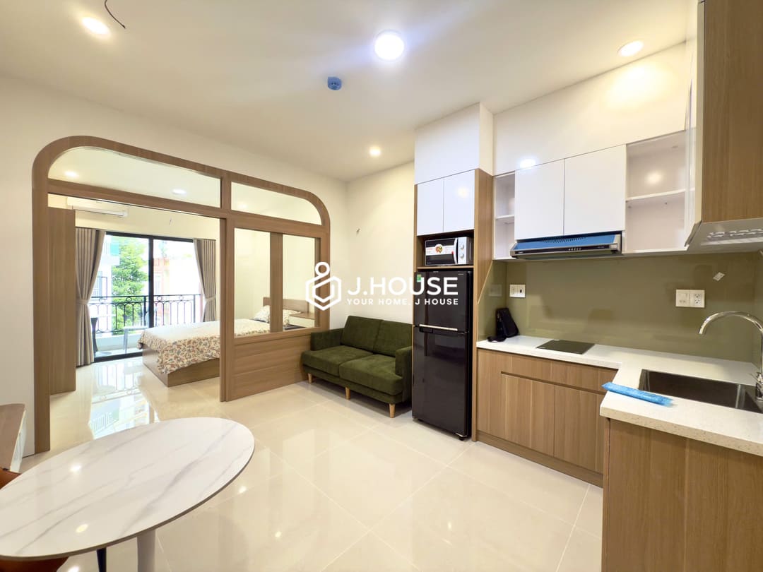 New 1br apartment for rent with a balcony and a washer at Joo House Thao Dien, HCMC