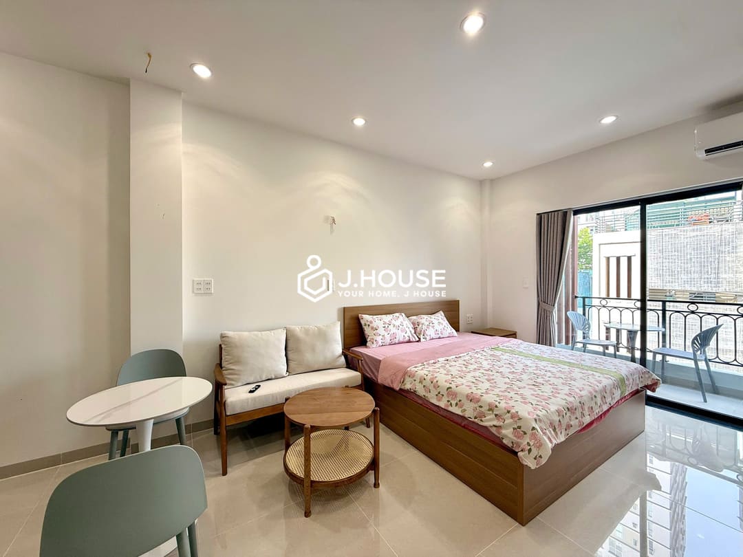 New apartment for rent with a balcony and a washer at Joo House Thao Dien, HCMC