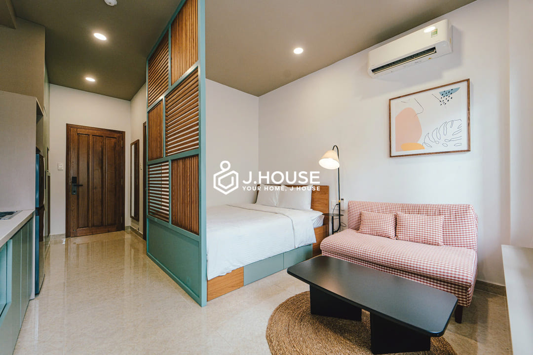 Studio apartment with large balcony at GK INN, Phu Nhuan District, HCMC-1