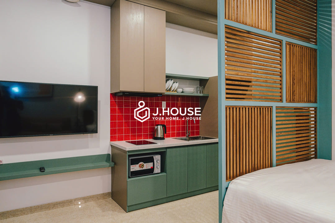 Studio apartment with large balcony at GK INN, Phu Nhuan District, HCMC-3
