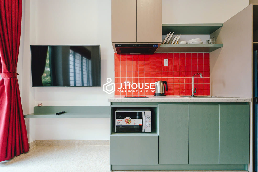 Studio apartment with large balcony at GK INN, Phu Nhuan District, HCMC-4