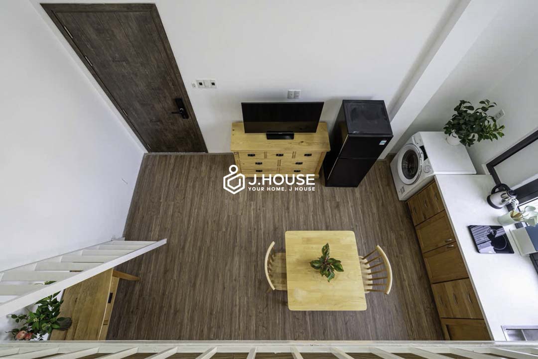 Cozy Duplex Apartment with Wooden Interior for Rent in Phu Nhuan-7
