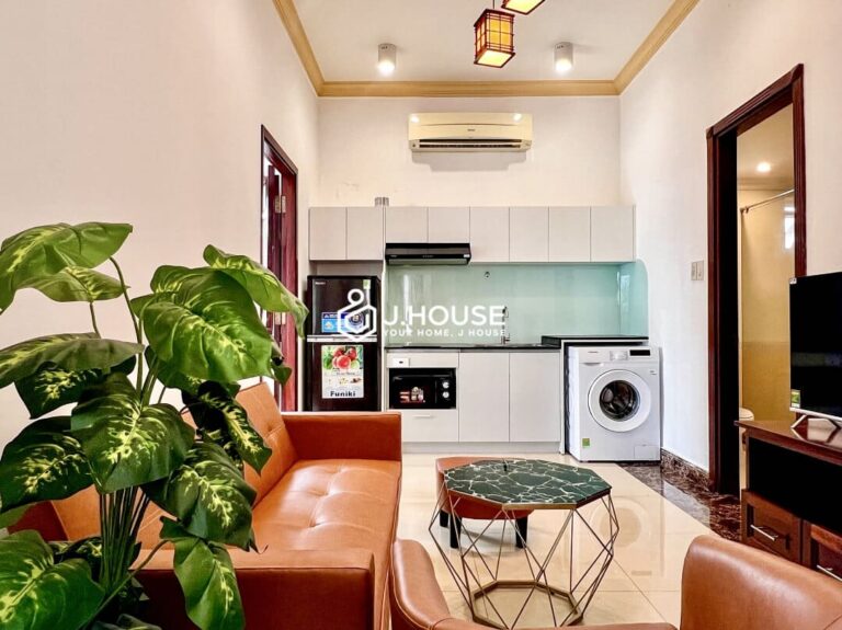 Fully furnished 1 bedroom apartment for rent with balcony in Thao Dien, District 2