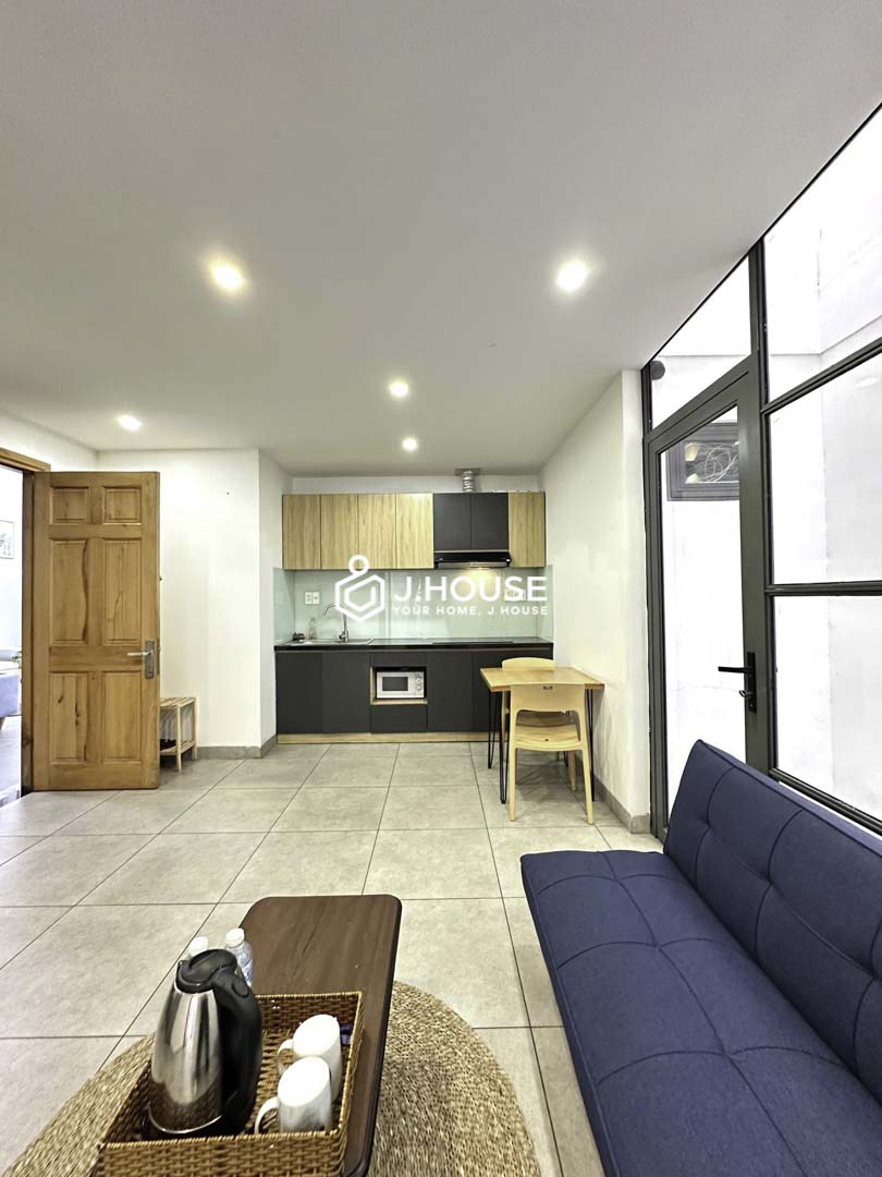 Sunny 1-Bedroom Apartment with Private Skylight Yard in An Phu-1
