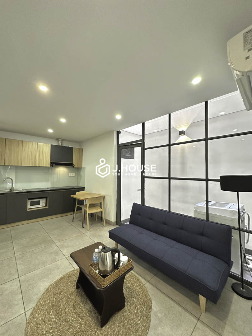 Sunny 1-Bedroom Apartment with Private Skylight Yard in An Phu-2