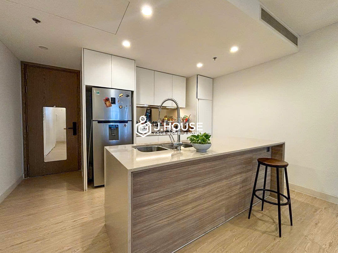 Cho thuê căn hộ 1PN City Garden Bình Thạnh, Tháp Crescent 1 City Garden Binh Thanh for rent- Bright 1br apartment with balcony