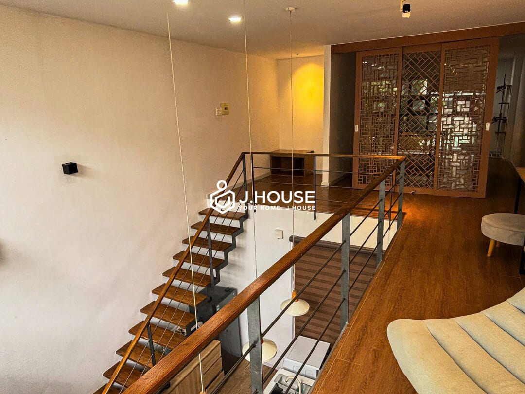 High-ceiling 1-bedroom duplex apartment at SGHomes Binh Thanh