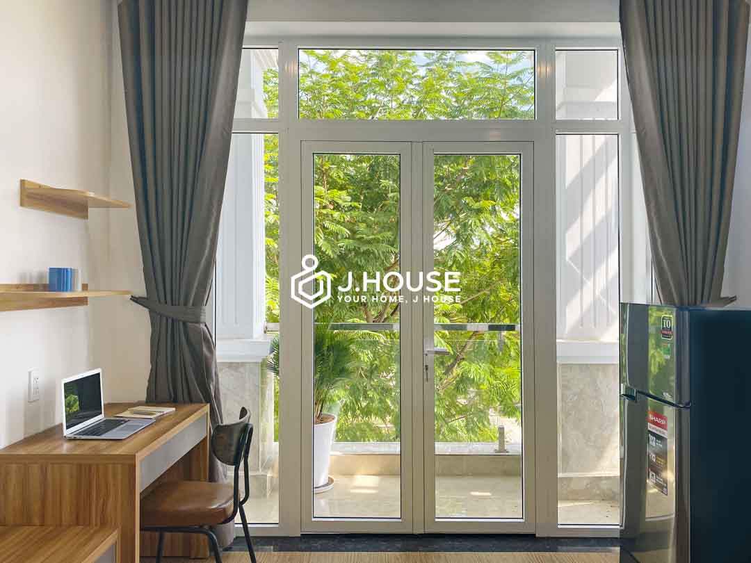 Bright Studio with Green View For Rent in District 7, HCMC - Lynh Apartment