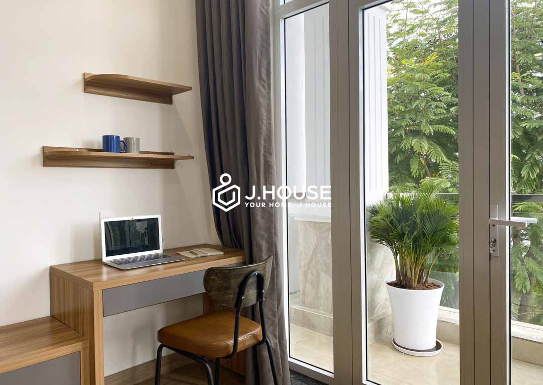 Bright Studio with Green View For Rent in District 7, HCMC - Lynh Apartment