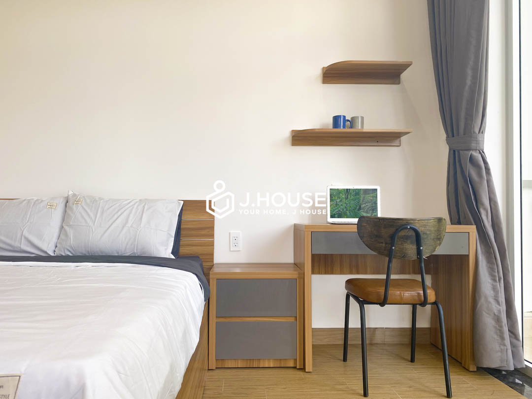 Bright Studio with Green View For Rent in District 7, HCMC - Lynh Apartment