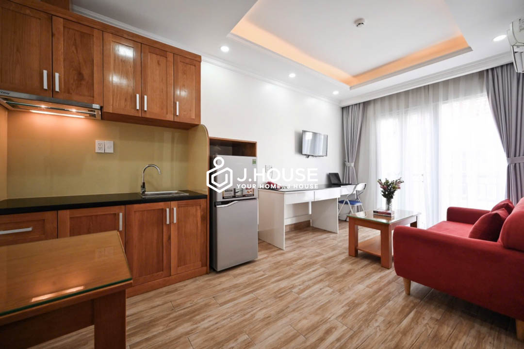 Cozy 1-Bedroom With Balcony For Rent in District 7- Genie Apartment