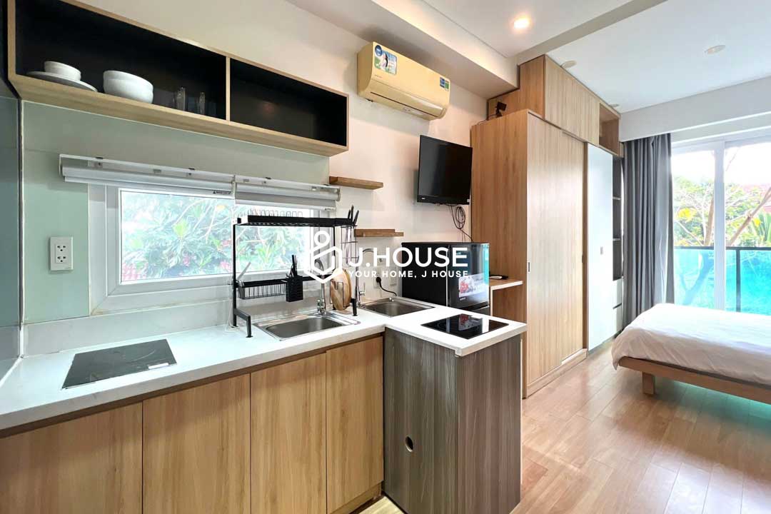 Modern Studio Apartment With Garden View For Rent in Thao Dien - Belong