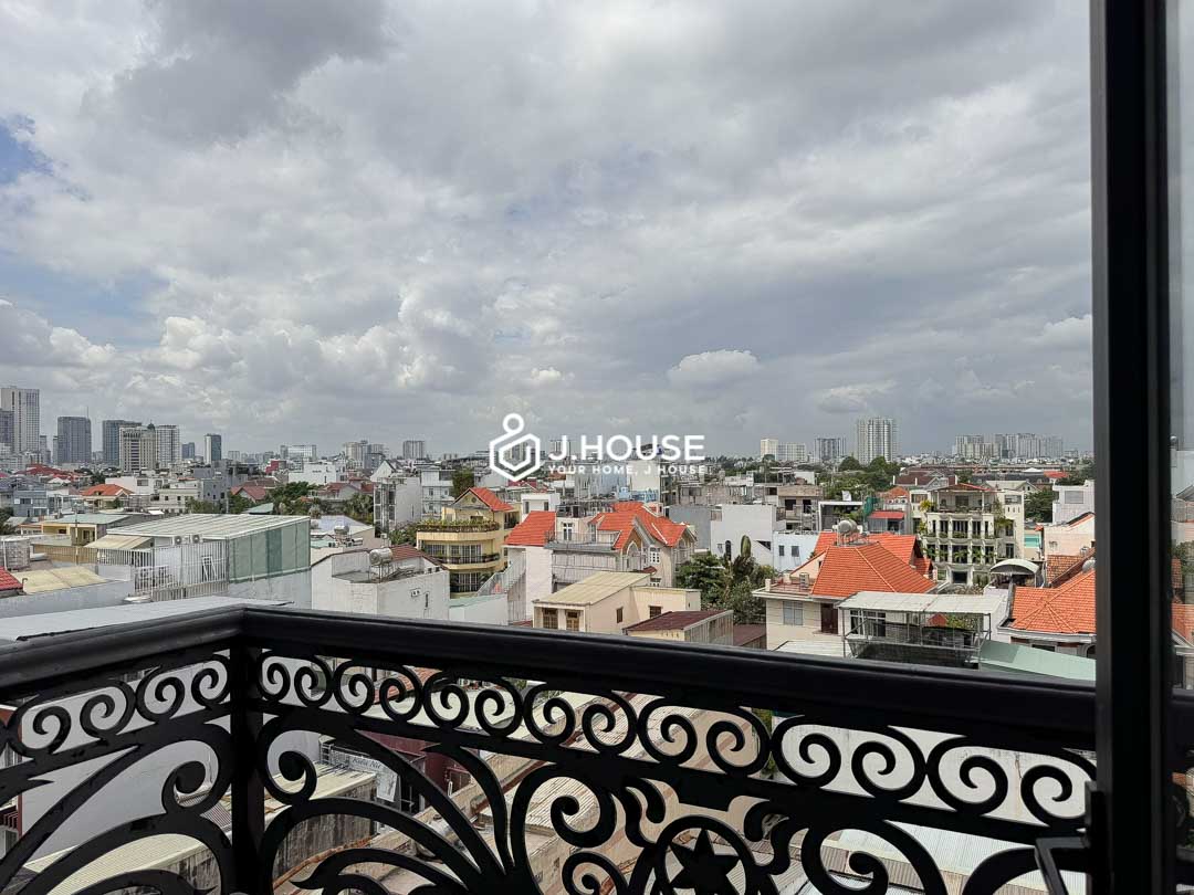Private balcony with natural light in Thao Dien serviced apartment
