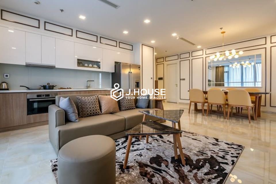 Corner 3-bedroom Vinhomes Golden River apartment for rent in HCMC